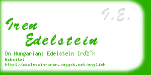 iren edelstein business card